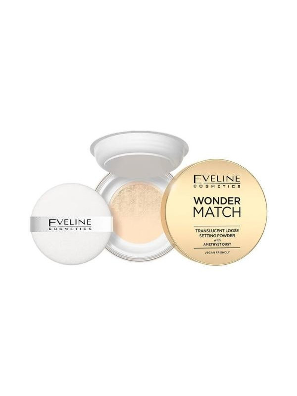 Eveline Wonder Match Puder utrwalający z ametystowym pyłkiem 6 g