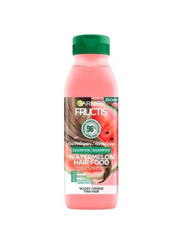 Garnier Fructis Watermelon Hair Food rewitalizujący Szampon do włosów cienkich 350 ml