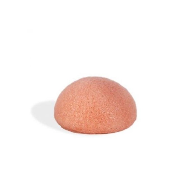 Mohani Konjac Sponge натуральна губка для вмивання і масажу обличчя з рожевою глиною 1шт