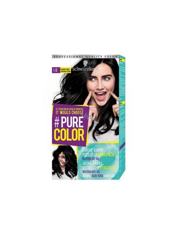 Schwarzkopf Pure Color Farba do włosów /1.0/ Kruczoczarny