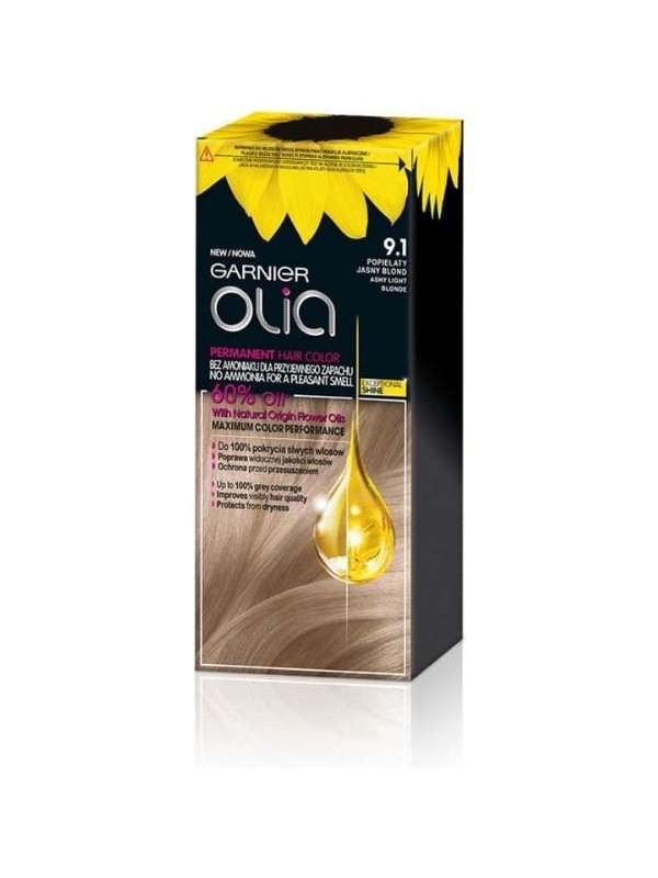 Garnier Olia Farba do włosów /9.1/ Popielaty Jasny Blond