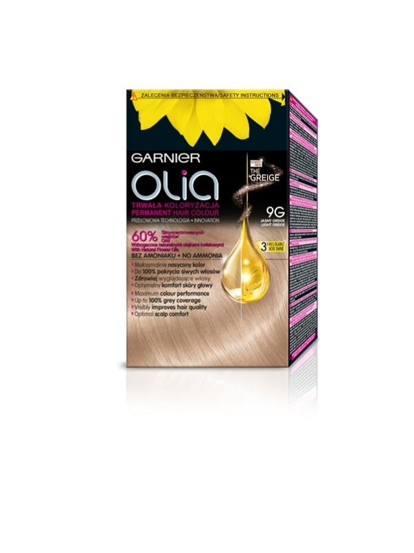 Garnier Olia Farba do włosów /9G/ Jasny Perłowy Blond