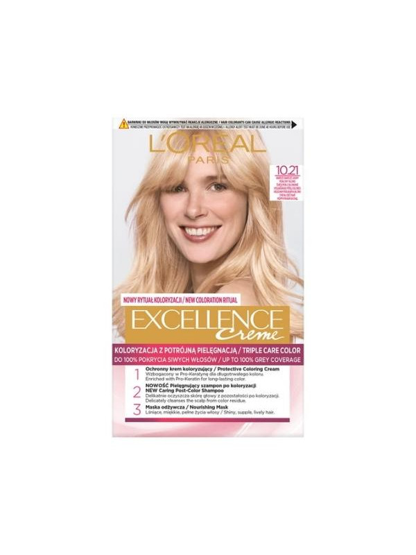 L'oreal Excellence Creme Farba do włosów /10.21/ Bardzo Bardzo Jasny Perłowy Blond