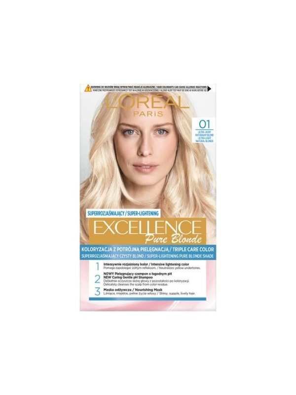 L'oreal Excellence Pure Blonde Farba do włosów /01/ Ultra-Jasny Naturalny Blond