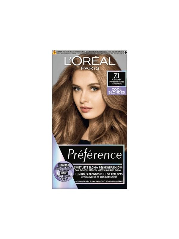 L'oreal Preference Farba do włosów /7.1/ Popielaty Blond