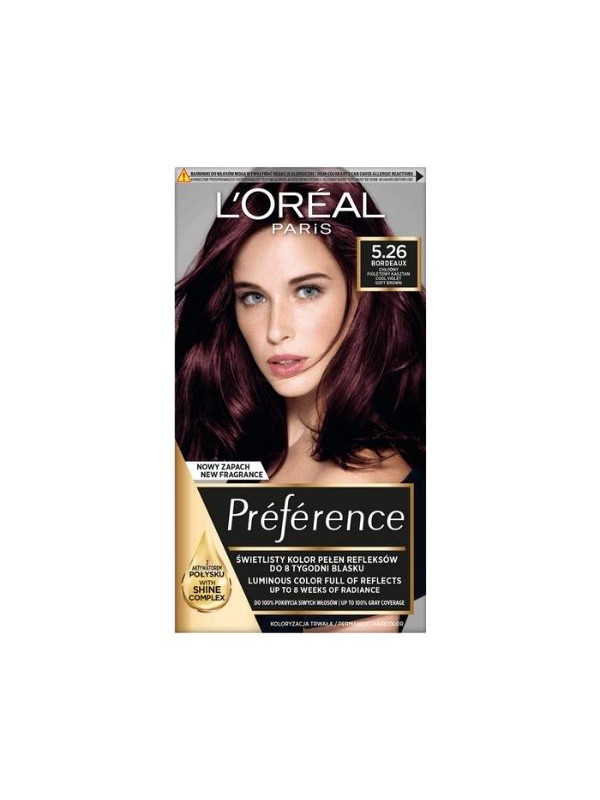 L'oreal Preference Farba do włosów /5.26/ Chłodny Fioletowy Kasztan