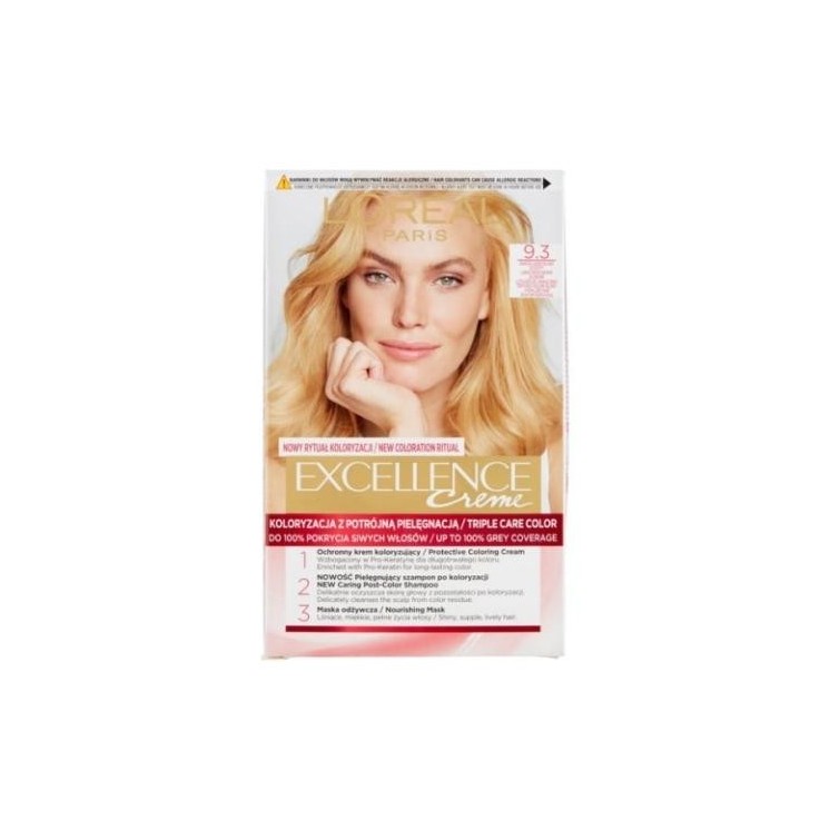 Фарба для волосся L'oreal Excellence Creme /9.3/ Дуже світлий золотистий Blond