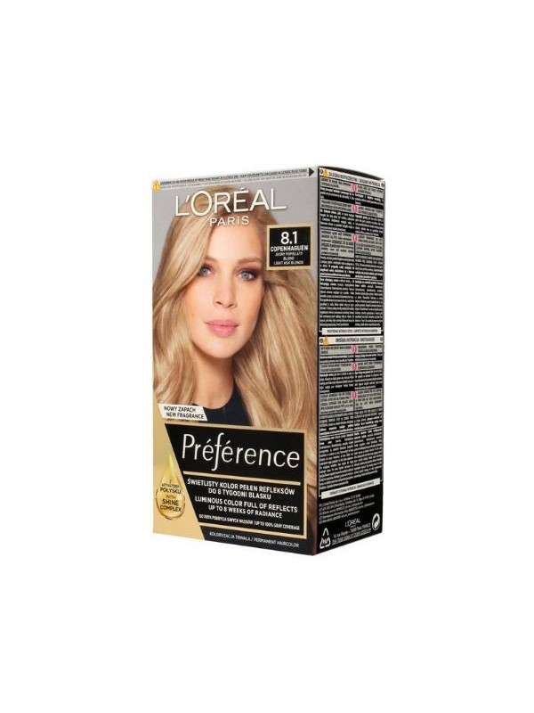 L'oreal Preference Farba do włosów /8.1/ Jasny Popielaty Blond