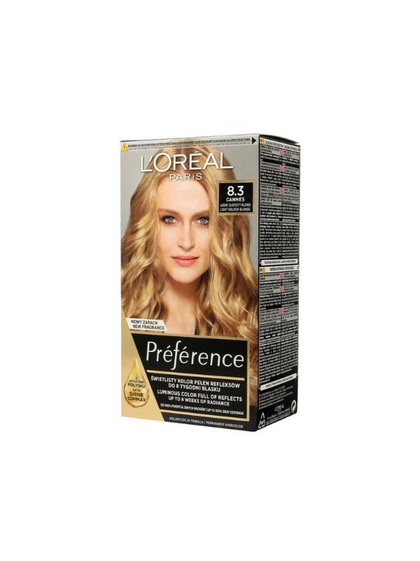 L'oreal Preference Farba do włosów /8.3/ Jasny Złocisty Blond