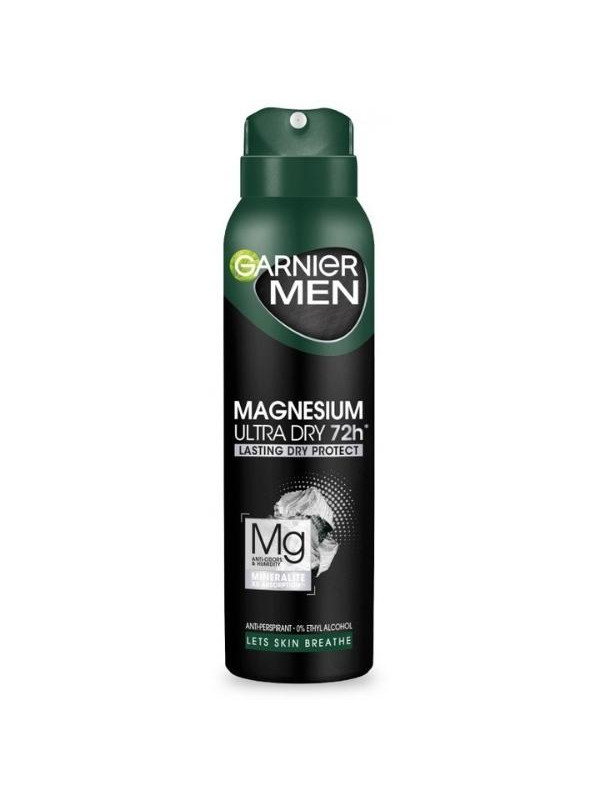 Garnier Men Dezodorant w spray'u Magnesium Ultra Dry 72h 150 ml