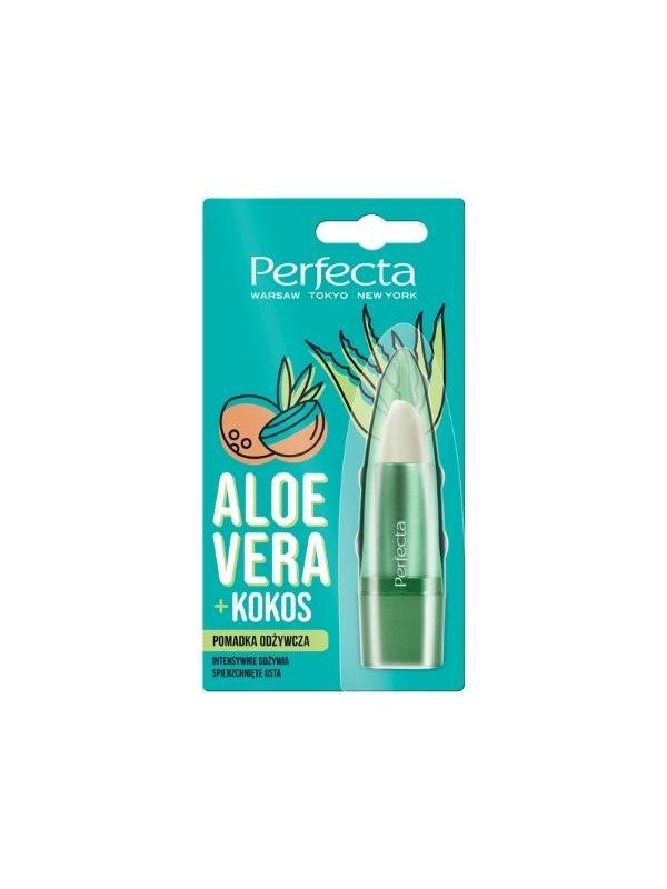 Dax Perfecta Aloe Vera odżywcza Pomadka do ust z Aloesem i Kokosem 5 g