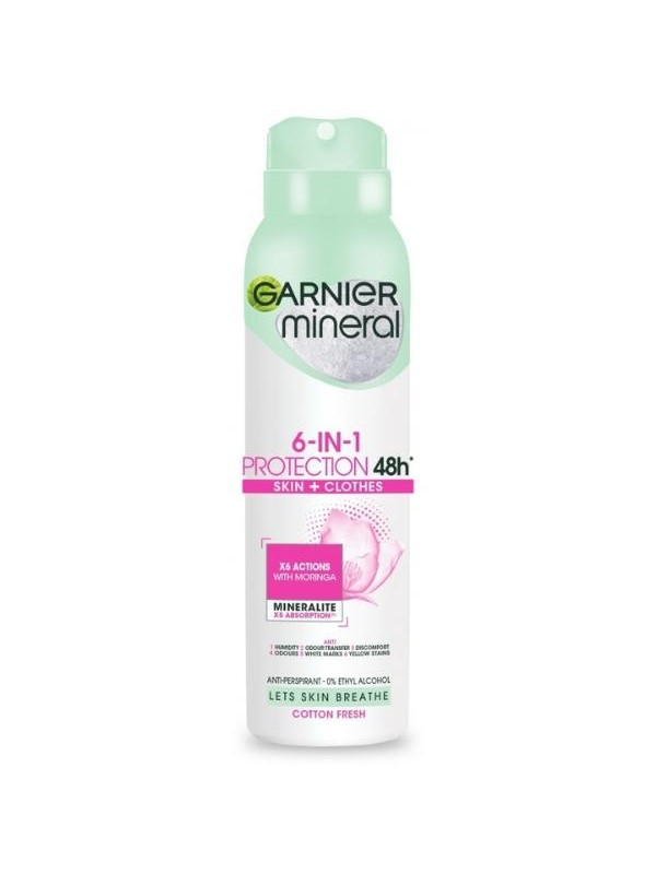 Garnier Mineral Dezodorant w spray'u 6in1 Protection 48h 150 ml