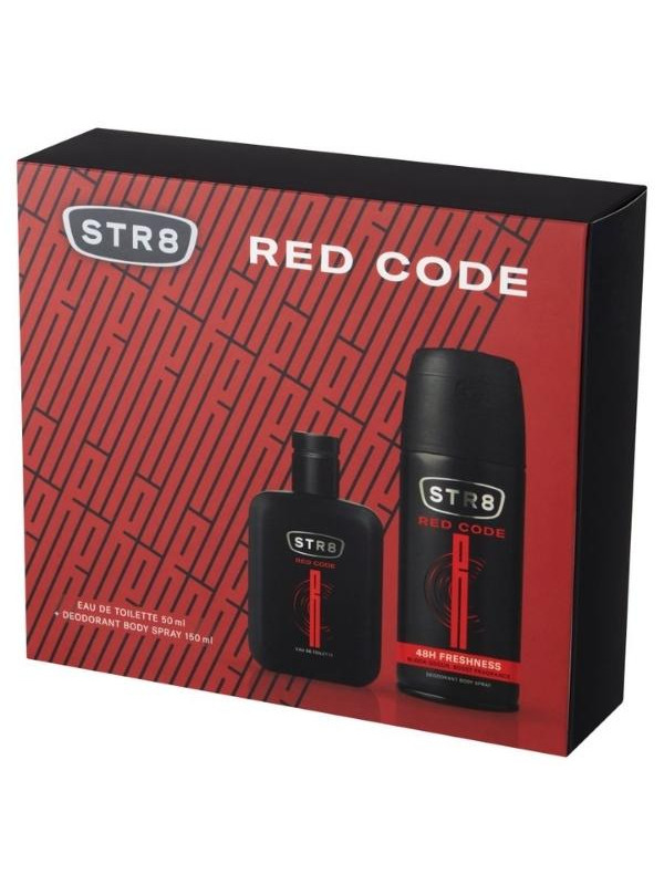 STR8 Zestaw Prezentowy Red Code Dezodorant w spray'u 150 ml + Woda perfumowana 50 ml