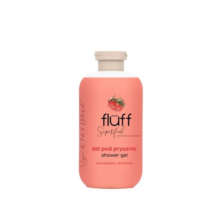 Fluff Superfood Strawberry scented shower gel 500 ml