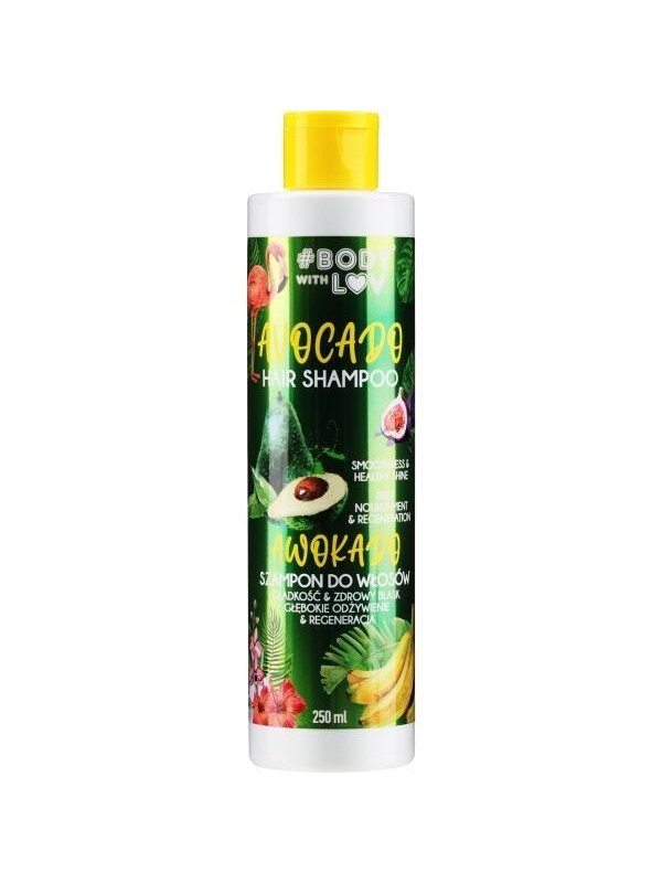 Body with Lov Awokado Szampon do włosów Gładkość i Zdrowy Blask 250 ml