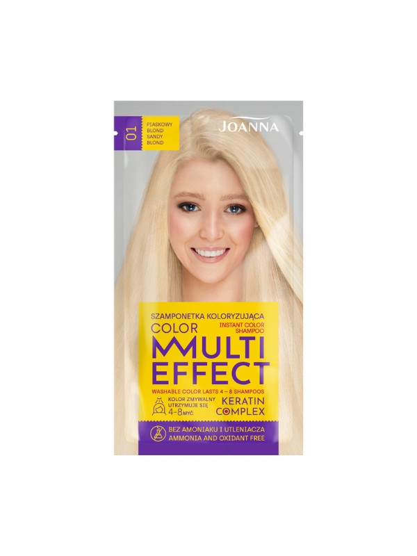 Joanna Multi Effect Color Szamponetka do włosów koloryzująca /01/ Piaskowy blond