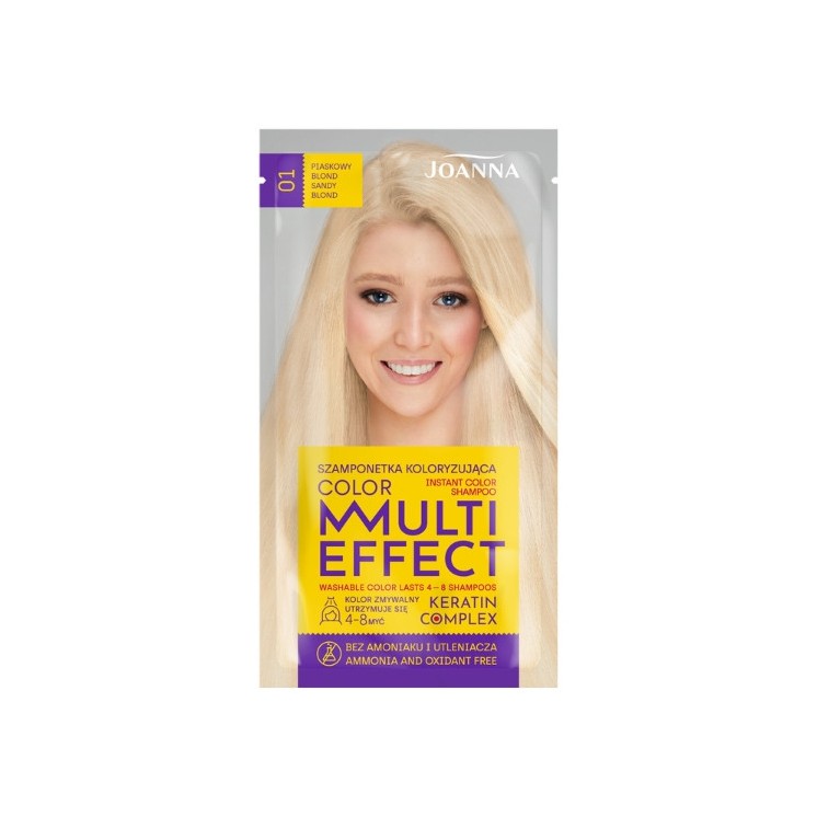 Joanna Multi Effect Color Coloring hair shampoo /01/ Sandy blond