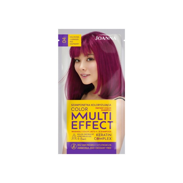 Joanna Multi Effect Color Coloring hair shampoo /04/ Raspberry red