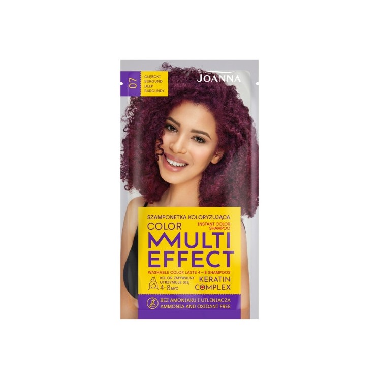 Joanna Multi Effect Color Coloring hair shampoo /07/ Deep burgundy