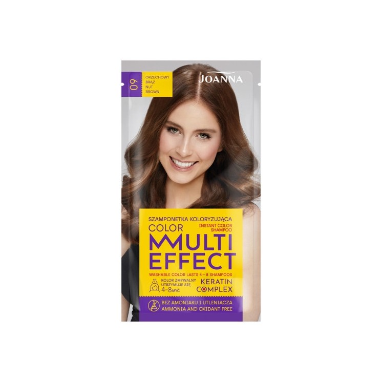 Joanna Multi Effect Color Coloring hair shampoo /09/ Hazelnut brown