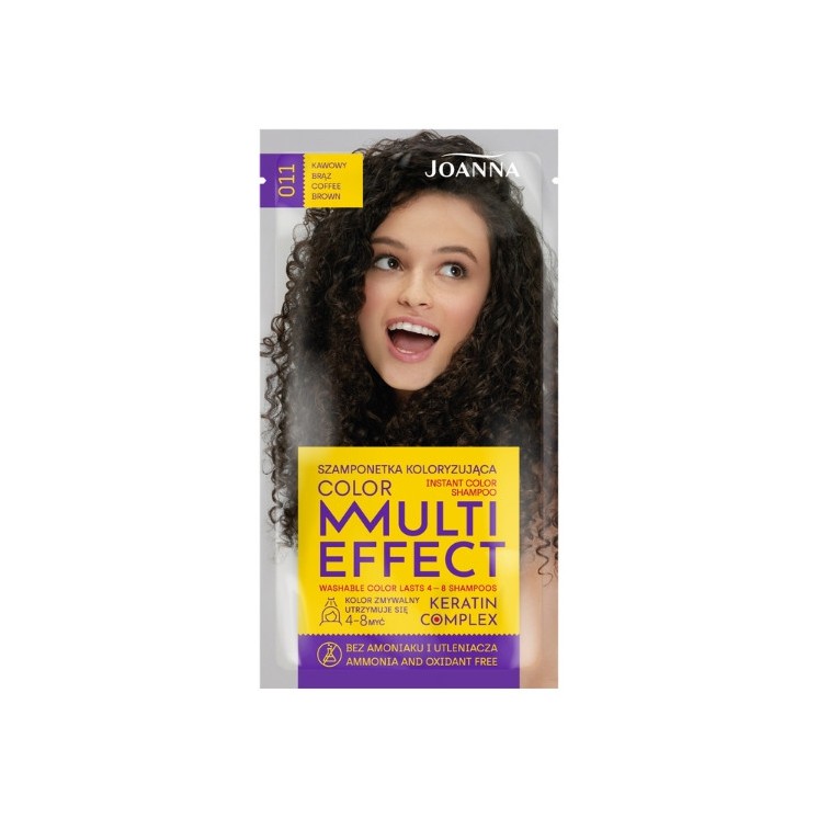 Joanna Multi Effect Color Coloring hair shampoo /011/ Coffee brown