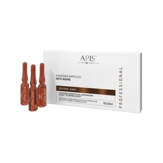Apis Coffee Shot Anti-aging Coffee Ampoule з кавовою кислотою та екстрактом маку «Plumping Effect» 10 x 5 мл