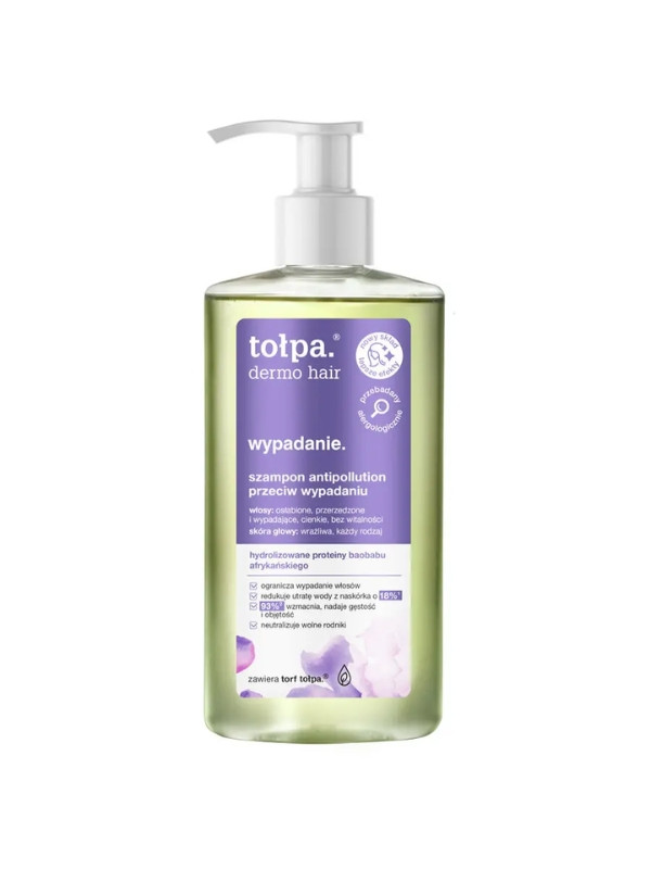 Tołpa Dermo Hair wypadanie. Szampon Antipollution przeciw wypadaniu 250 ml