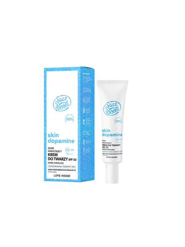 FaceBoom Skin Dopamine silnie nawilżający Krem do twarzy SPF50 40 ml