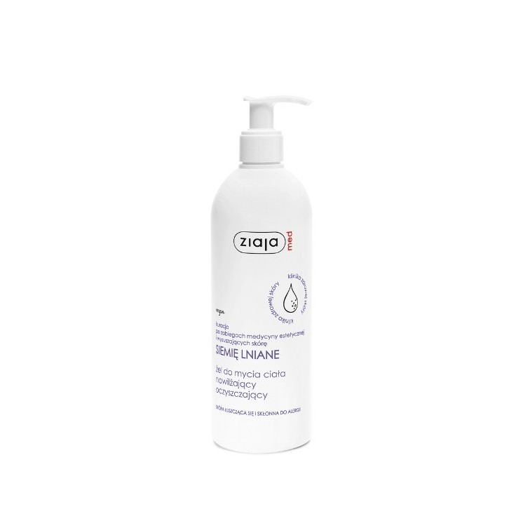 Ziaja Med Linseed Moisturizing and cleansing body wash gel 400 ml