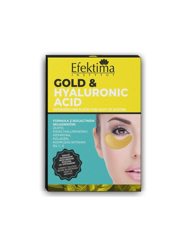 Efektima Gold & Hyaluronic Acid hydrożelowe Płatki pod oczu z Retinolem 3 pary