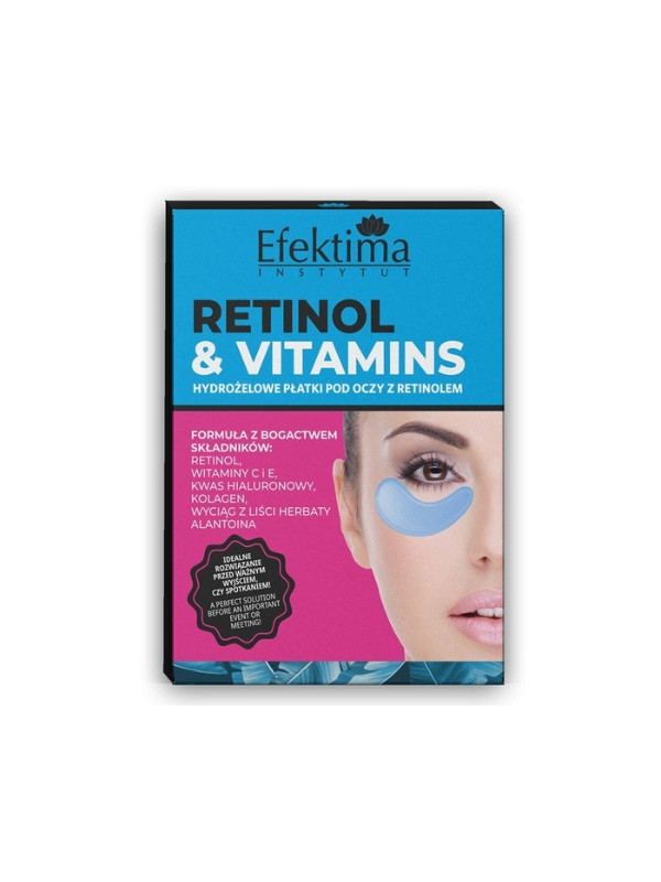 Efektima Retinol & Vitamins hydrożelowe Płatki pod oczu z Retinolem 3 pary