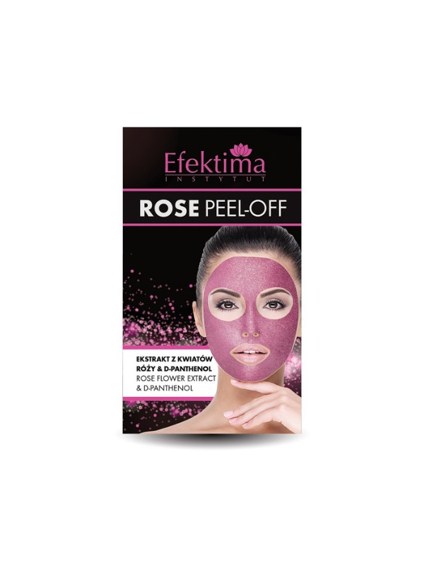 Efektima Rose Peel-Off diamentowa Maska do twarzy Ekstrakt z Kwiatów Róży & D-Panthenol 7 ml