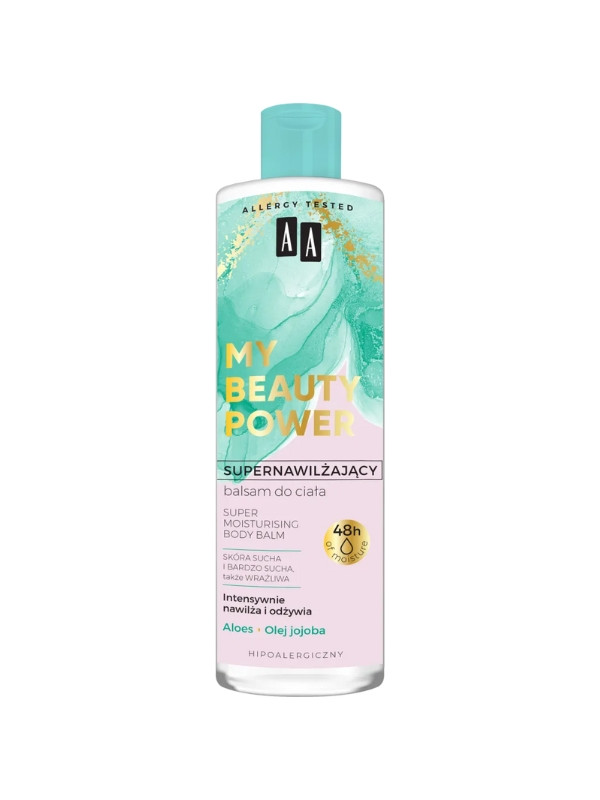 AA My Beauty Power supernawilżający Balsam do ciała Aloes 48h 400 ml