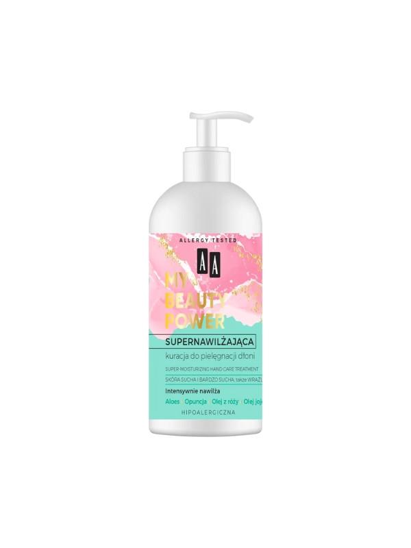 AA My Beauty Power supernawilżająca Kuracja do pielęgnacji dłoni Opuncja i Aloes 275 ml