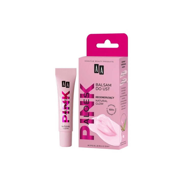AA Aloe Pink regenerating Natural Glow Lip Balm 10 g