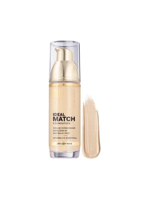 AA Wings of Color Ideal Match Podkład do twarzy dopasowujący się do cery /205/ Light Beige 35 ml