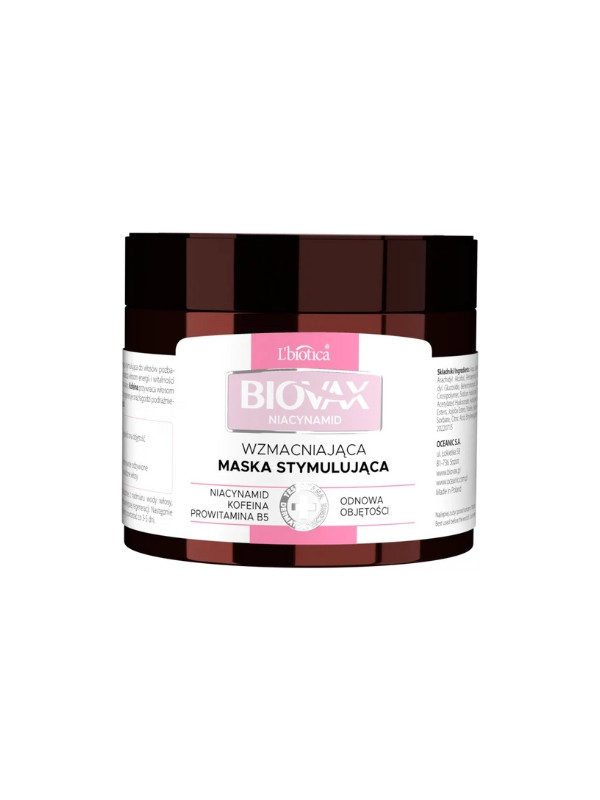 Biovax Niacynamid wzmacniająca Maska do włosów stymulująca 250 ml