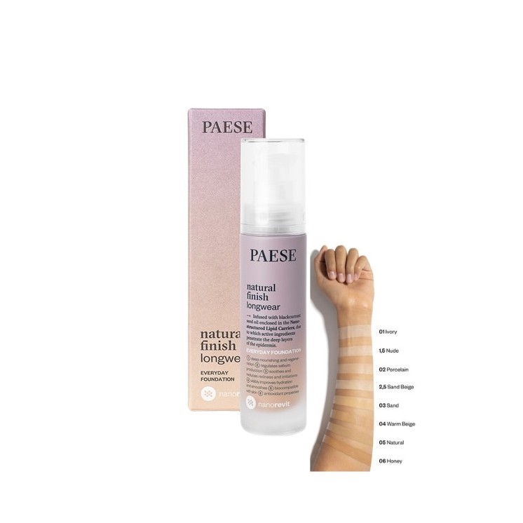 Paese Nanorevit long-lasting foundation with a natural finish /02/ Porcelain 35 ml