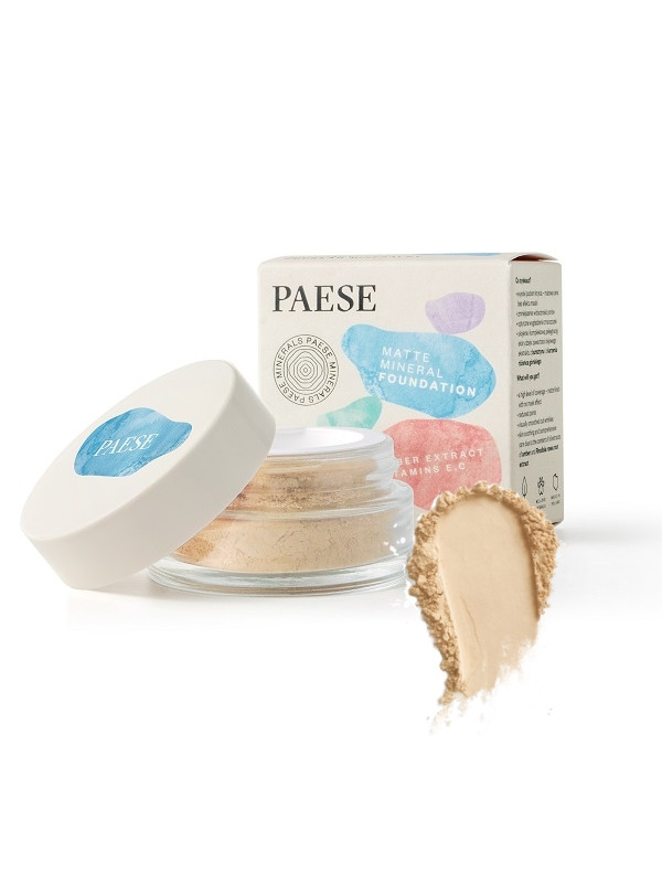 Paese Minerals matujący Podkład kryjący /100N/ Light Beige 7 g