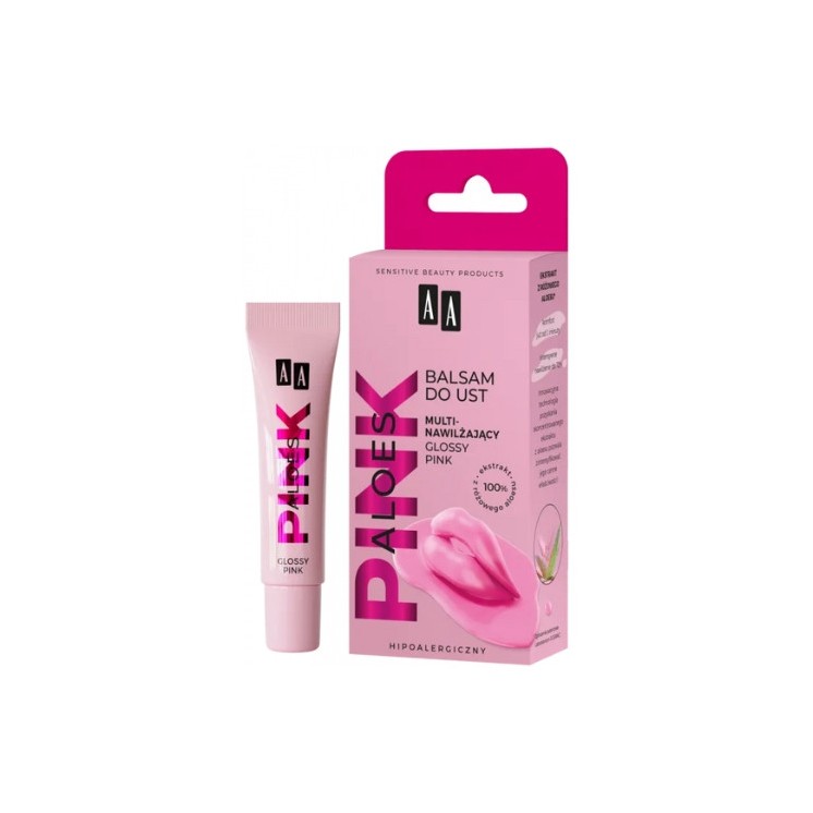 AA Aloe Pink multi-moisturizing lip balm Glossy Pink 10 g