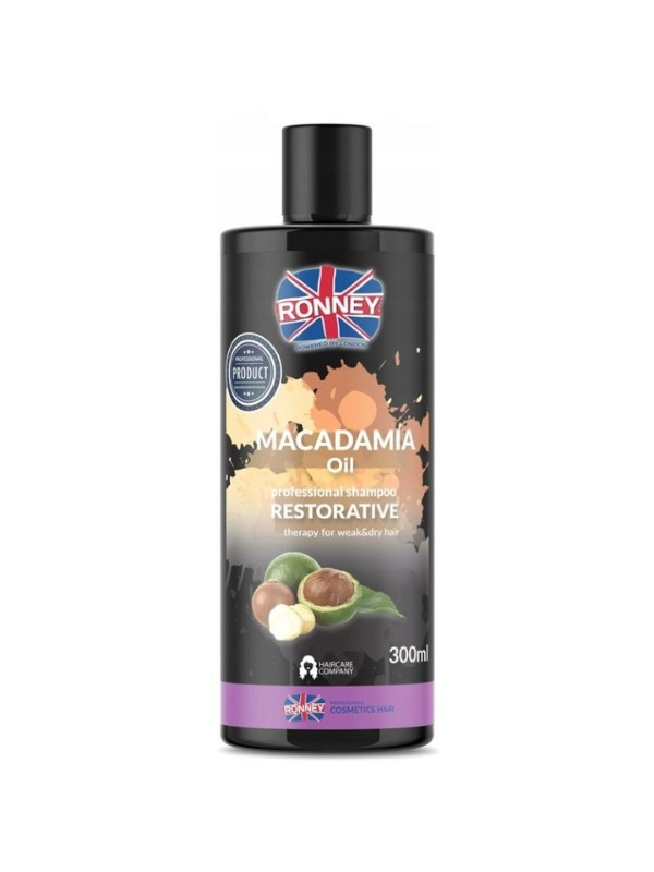 Ronney Macadamia Oil wzmacniający Szampon do włosów suchych i osłabionych 300 ml