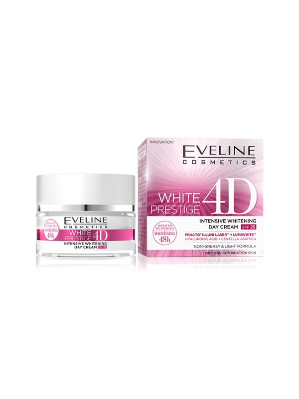 Eveline White Prestige 4D intensywnie wybielający Krem do twarzy na dzień 50 ml