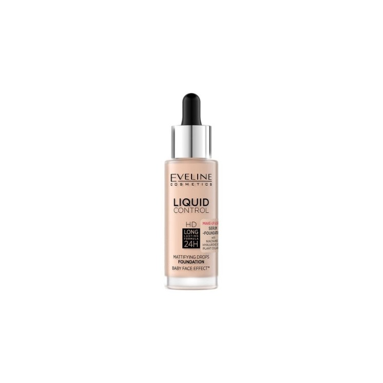 Eveline Liquid Control Podkład w droperze /002/ Soft Porcelain 32 ml