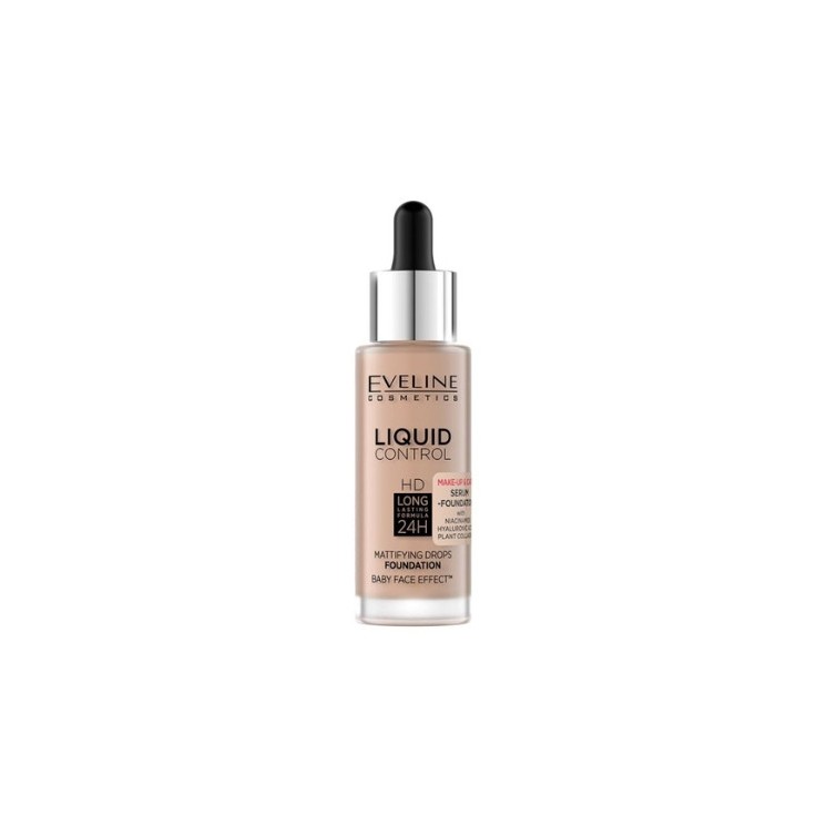 Eveline Liquid Control Foundation в крапельниці /025/ Light Rose 32 мл