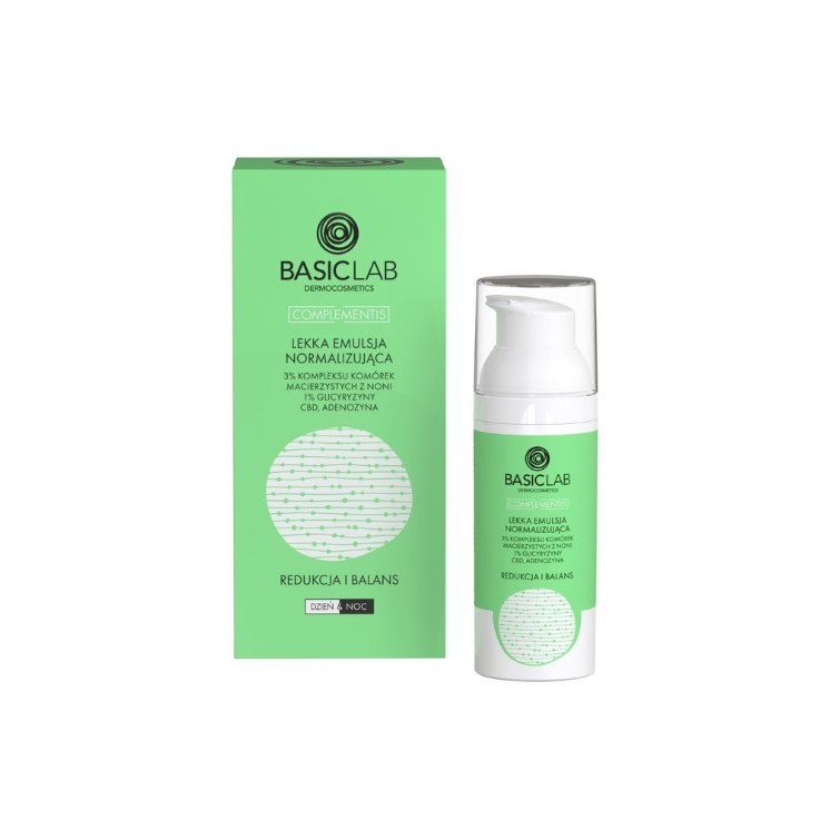 BasicLab Complementis light Normalizing face emulsion with 3% Noni stem cell complex 50 ml