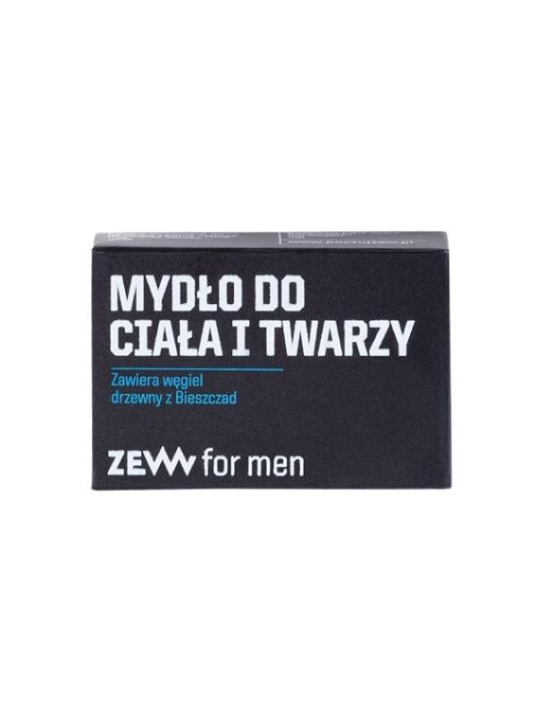 Zew For Men Mydło do twarzy, ciała i włosów dla mężczyzn z węglem drzewnym z Bieszczad 85 ml