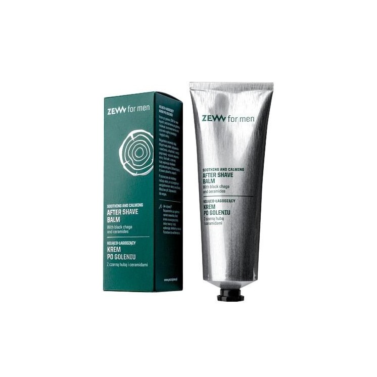 Zew for Men заспокійливий і заспокійливий крем після гоління для чоловіків з чорним хубом і керамідами 80 мл