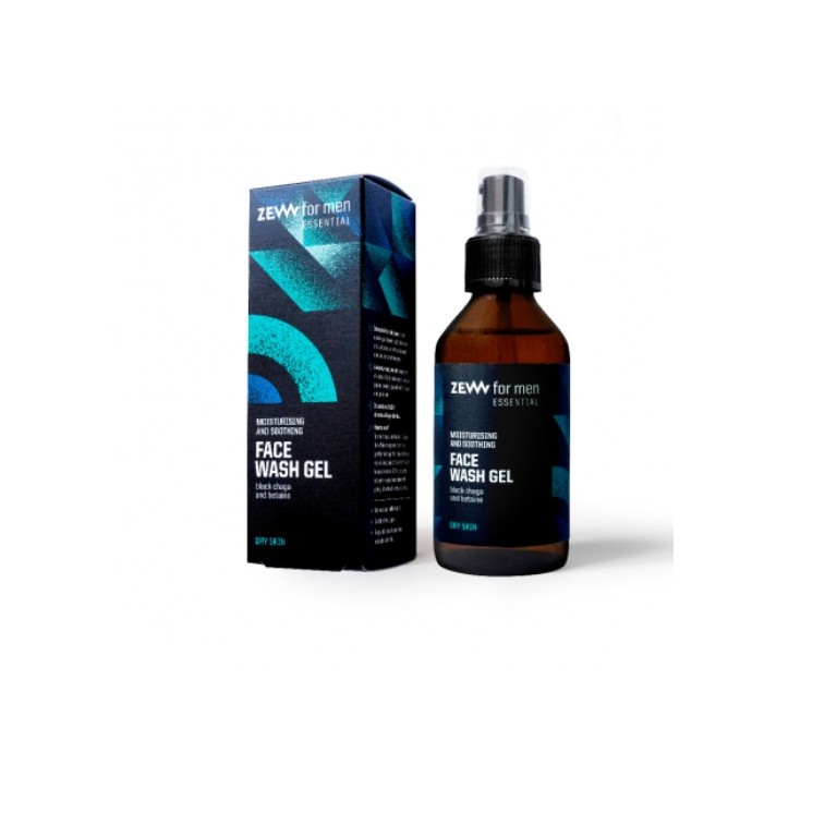 Zew for Men Essential moisturizing and soothing face wash gel for men for dry skin 100 ml