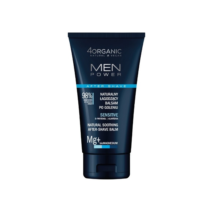 4Organic Men Power natural aftershave balm for men Sensitive 150 ml