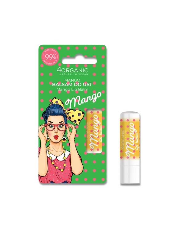 4Organic Pin-up Girl naturalny Balsam do ust Mango 5 g